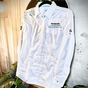 🌙 NWOT PUMA JAGUAR FORMULA E - F1 RACING BUTTON UP